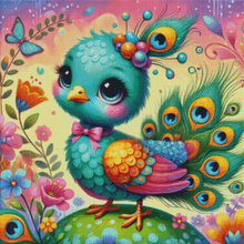 Load image into Gallery viewer, Polly the Peachick by KayCeeS Designs