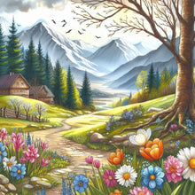 Load image into Gallery viewer, Spring’s Embrace: Where Home Meets the Mountains by Lori Maloy