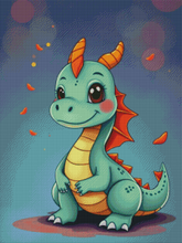 Load image into Gallery viewer, Ember, the Fiery Dragon by KayCeeS Designs