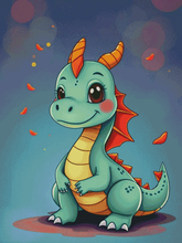 Load image into Gallery viewer, Ember, the Fiery Dragon by KayCeeS Designs