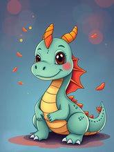 Load image into Gallery viewer, Ember, the Fiery Dragon by KayCeeS Designs