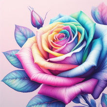 Load image into Gallery viewer, Ethereal Rainbow Rose (full shimmery drill) by KayCeeS Designs