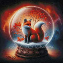 Load image into Gallery viewer, Autumn Whisper: Fox in the Globe by KayCeeS Designs