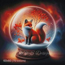 Load image into Gallery viewer, Autumn Whisper: Fox in the Globe by KayCeeS Designs