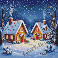 Load image into Gallery viewer, Sugarplum Lane Cottages - by CarolB Designs
