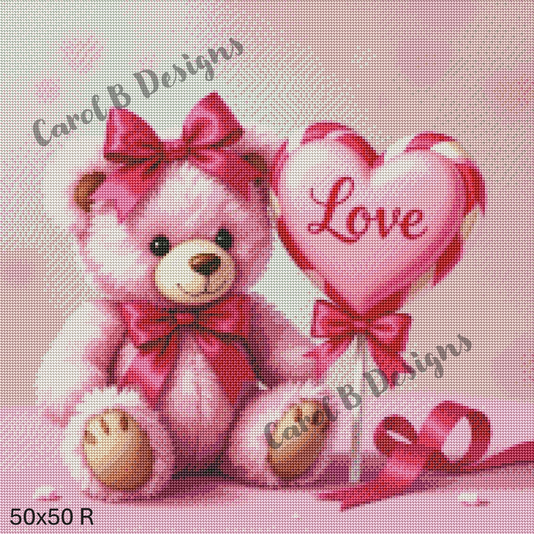 Pink Sweetheart Bear - by CarolB Designs