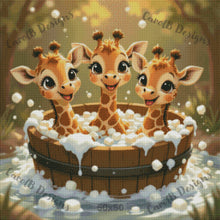 Load image into Gallery viewer, Giraffe Marshmallow Tub Time- by CarolB Designs
