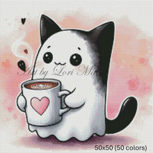 Load image into Gallery viewer, Heart Mug Kitty by Lori Maloy

