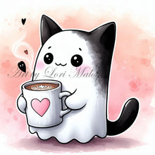 Load image into Gallery viewer, Heart Mug Kitty by Lori Maloy
