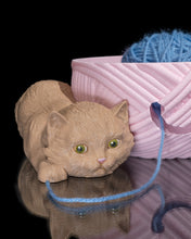 Load image into Gallery viewer, Kit-Cat Yarn Bowl and Crochet Hook Handle
