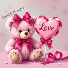 Load image into Gallery viewer, Pink Sweetheart Bear - by CarolB Designs
