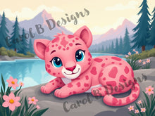 Load image into Gallery viewer, Little Pink Leopard - by CarolB Designs
