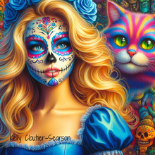 Load image into Gallery viewer, SugarSkull Alice and Cheshire Cat
