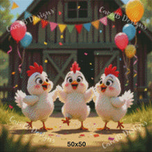 Load image into Gallery viewer, Fluffy Chicks Barn Dance- by CarolB Designs
