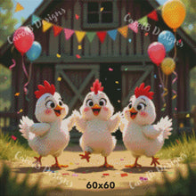 Load image into Gallery viewer, Fluffy Chicks Barn Dance- by CarolB Designs
