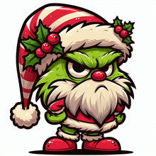 Load image into Gallery viewer, Grumpy Gnome with a Grinchy Grin (aka Grumpy McGee) by KayCeeS Designs
