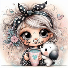 Load image into Gallery viewer, Polka-Dot Sips &amp; Puppy Hugs by Lori Maloy
