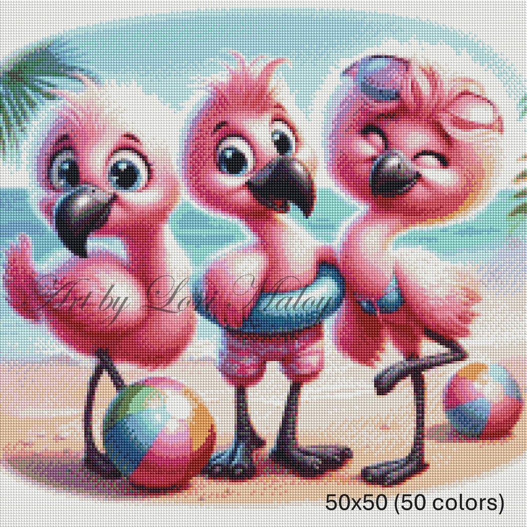 Flamingo Frolic by Lori Maloy