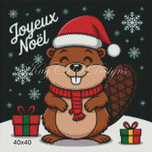 Load image into Gallery viewer, Joyeux Noël, Beaver Buddy! - KayCeeS Designs
