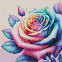 Load image into Gallery viewer, Ethereal Rainbow Rose (full shimmery drill)
