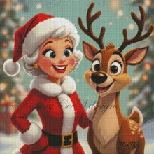 Load image into Gallery viewer, Mrs. Claus &amp; Her Reindeer Pal - KayCeeS Designs
