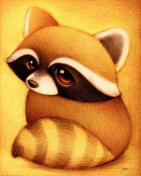 Big Eyed Raccoon Diamond Painting