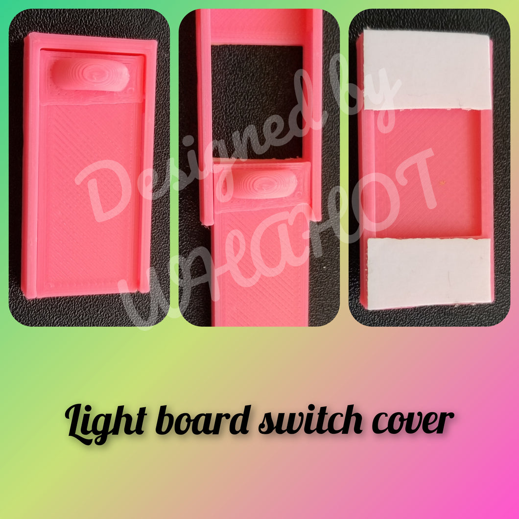 Light board switch cover