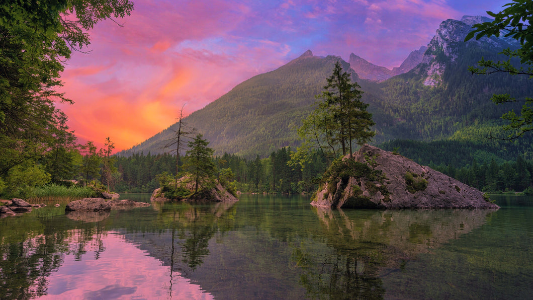 Sunset Lake Scene
